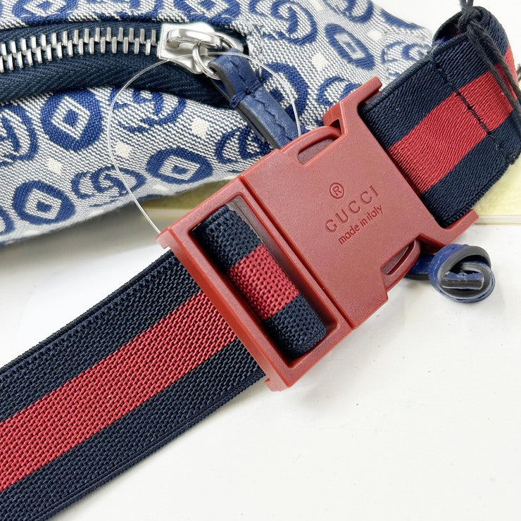 GUCCI グッチ ウエストバッグ チルドレンズ 502095 ブルー系 キャンバス ユニセックス スター 星 GGロゴ 超美品