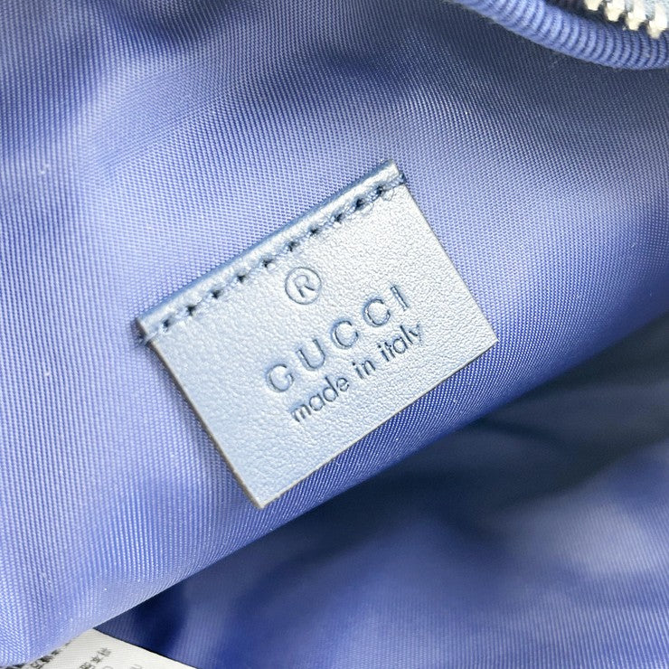 GUCCI グッチ ウエストバッグ チルドレンズ 502095 ブルー系 キャンバス ユニセックス スター 星 GGロゴ 超美品