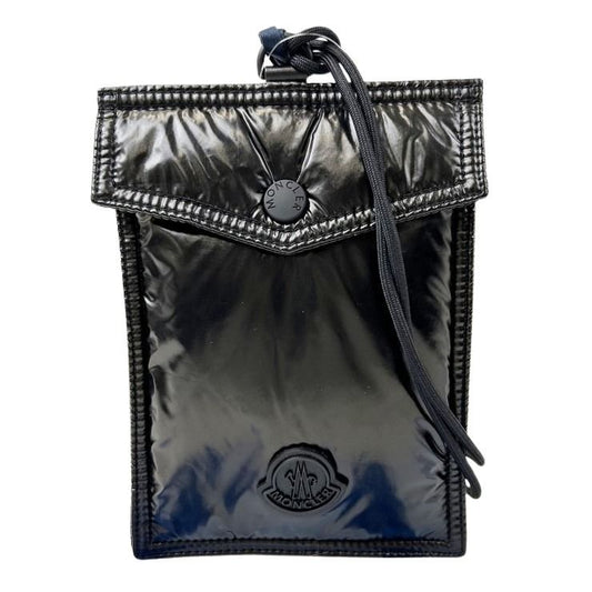 MONCLER モンクレール スマートフォンホルダー POCKET PHONE CASE 6B00001 ブラック系 ナイロン ユニセックス 美品