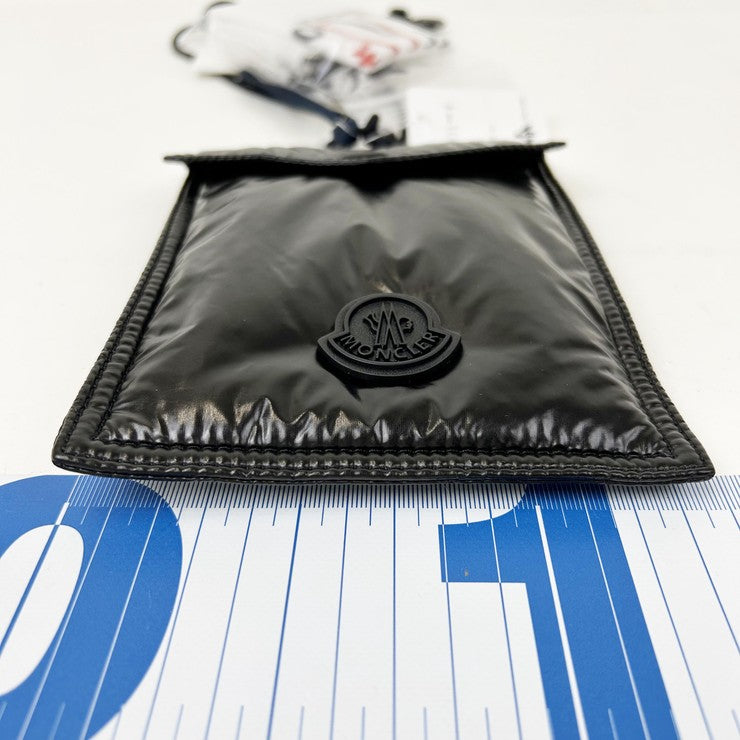 MONCLER モンクレール スマートフォンホルダー POCKET PHONE CASE 6B00001 ブラック系 ナイロン ユニセックス 美品