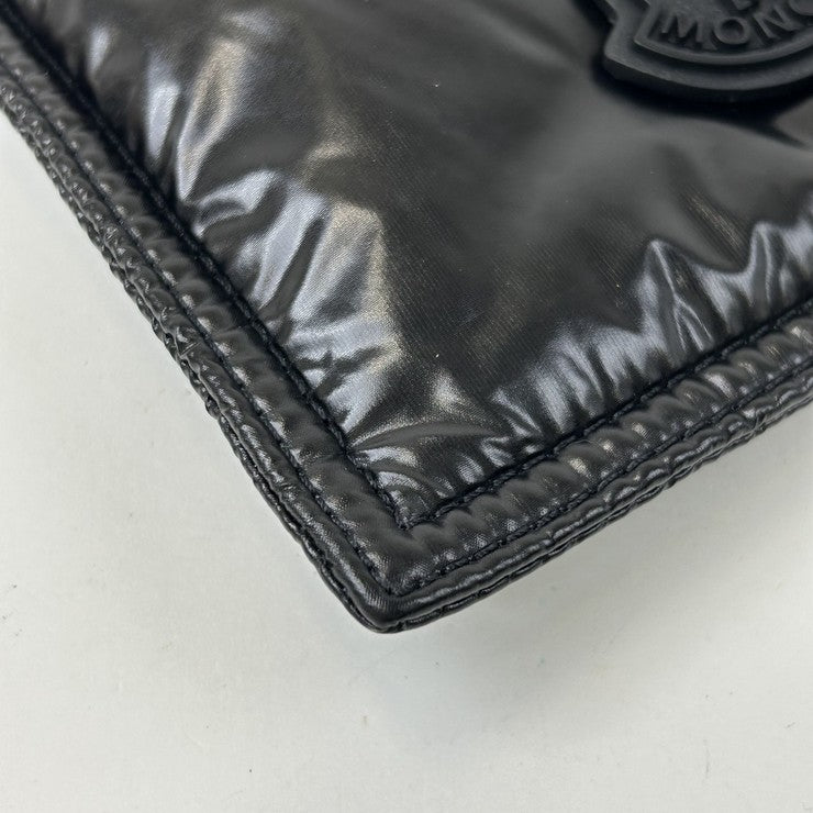 MONCLER モンクレール スマートフォンホルダー POCKET PHONE CASE 6B00001 ブラック系 ナイロン ユニセックス 美品