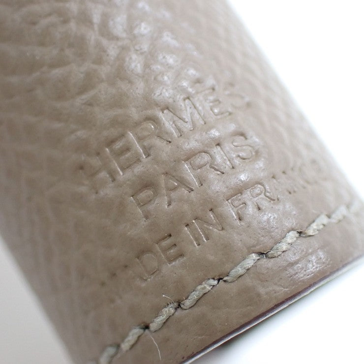 HERMES エルメス リップスティックケース リップスティックケース エトゥープ系 エプソン レディース 新古品未使用品