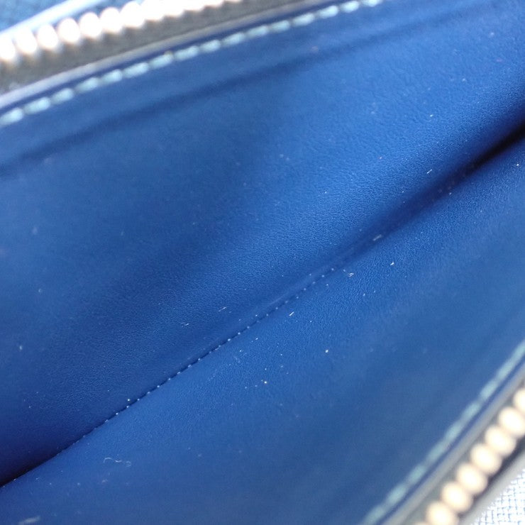 LOUIS VUITTON ルイヴィトン 長財布 ジッピー オーガナイザー M30515 ブルーマリーヌ(ネイビー系) タイガ メンズ ラウンドファスナー トラベルケース シルバー金具 美品
