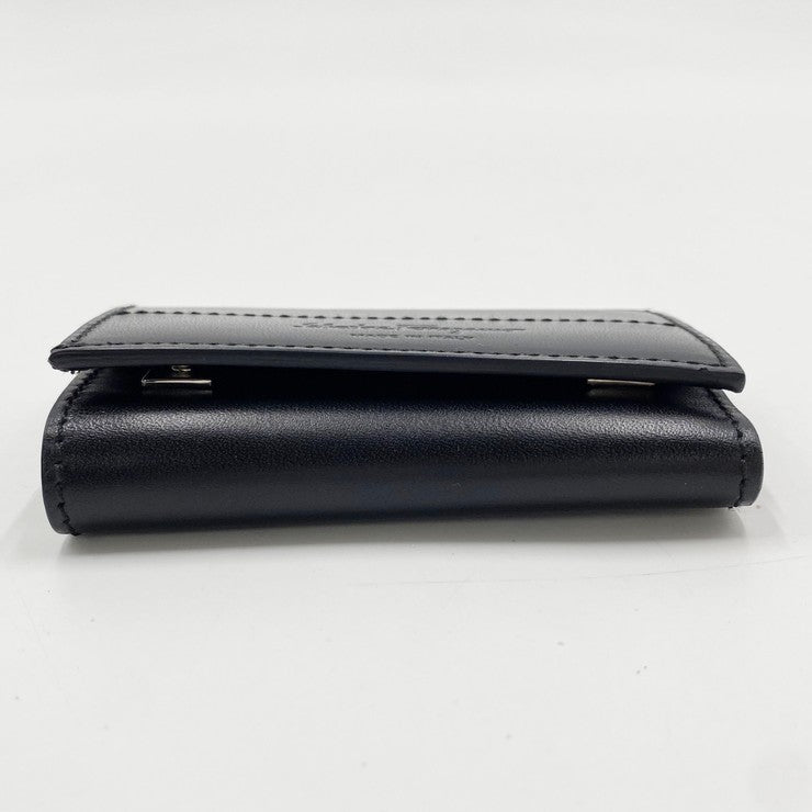 Salvatore Ferragamo フェラガモ キーケース AQ-66 4518 ブラック系 レザー ユニセックス 6連 シルバー金具