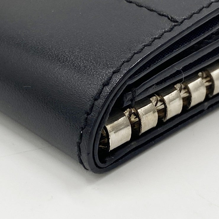 Salvatore Ferragamo フェラガモ キーケース AQ-66 4518 ブラック系 レザー ユニセックス 6連 シルバー金具