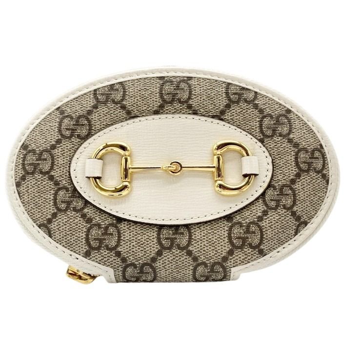 GUCCI グッチ コインケース GGスプリーム ホースビット 622040 アイボリー ベージュ系 レザー PVC レディース ゴールド金具 美品