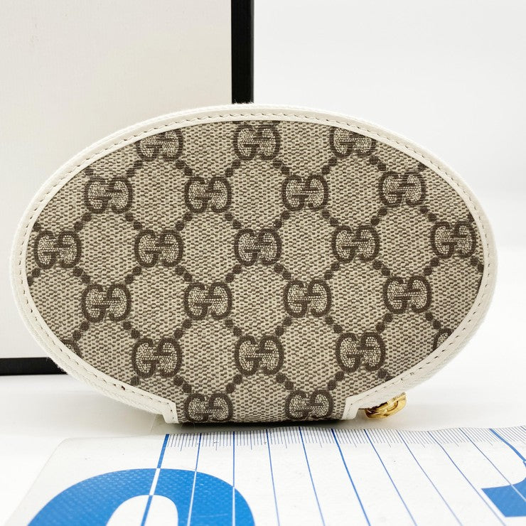 GUCCI グッチ コインケース GGスプリーム ホースビット 622040 アイボリー ベージュ系 レザー PVC レディース ゴールド金具 美品