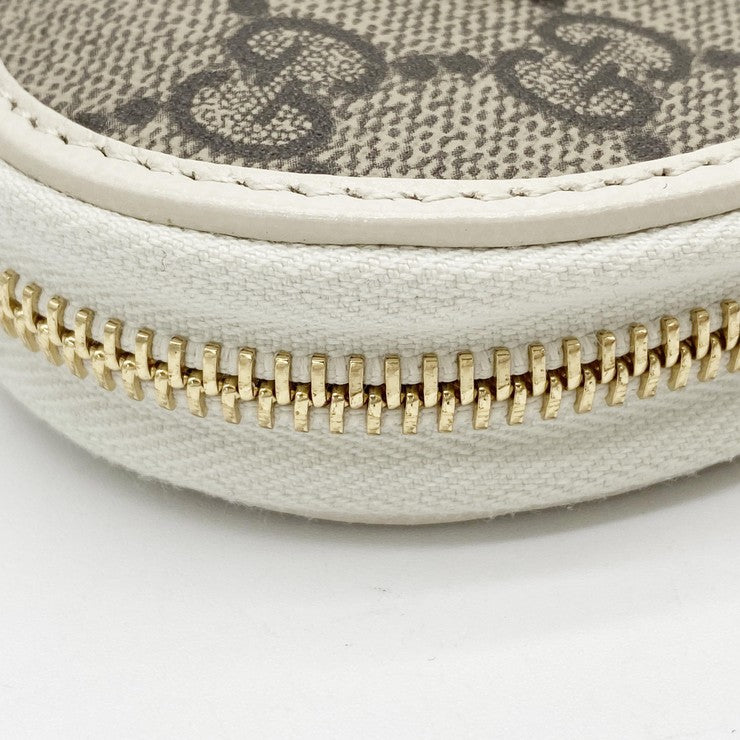 GUCCI グッチ コインケース GGスプリーム ホースビット 622040 アイボリー ベージュ系 レザー PVC レディース ゴールド金具 美品