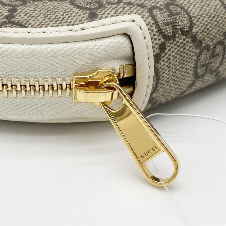 GUCCI グッチ コインケース GGスプリーム ホースビット 622040 アイボリー ベージュ系 レザー PVC レディース ゴールド金具 美品
