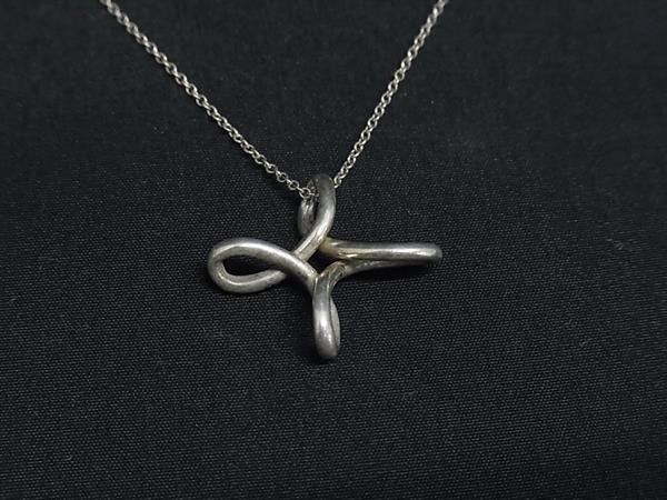 TIFFANY＆Co ティファニー ネックレス エルサペレッティ インフィニティ クロス シルバー系 SV925 レディース 美品