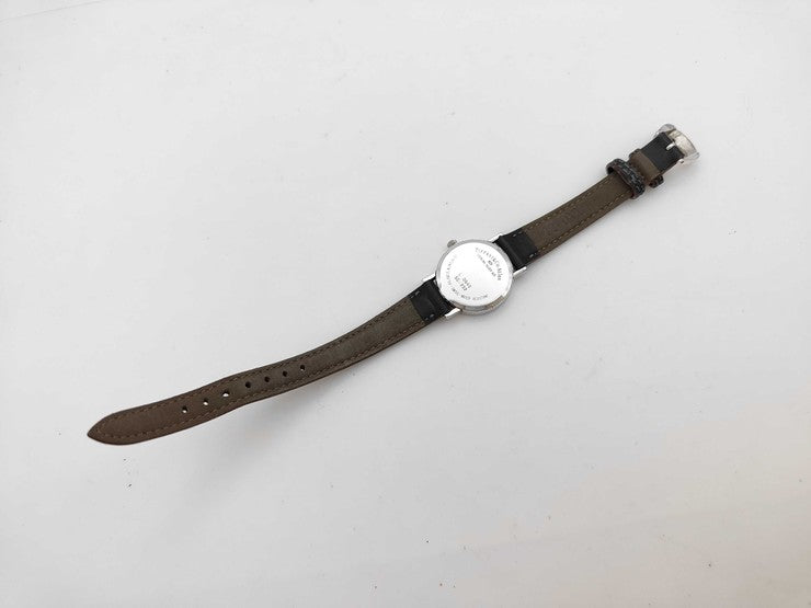 Tiffany&Co. ティファニー 腕時計 アトラス L0640 シルバー ブラック系 SV925 レザー レディース 2針 クオーツ 美品