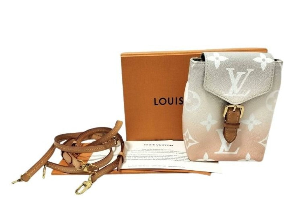 LOUIS VUITTON ルイヴィトン リュックサック バイ ザプール タイニー バックパック M45764 ブリューム（ ピンク系 グレー系） PVC レザー レディース ゴールド金具 美品