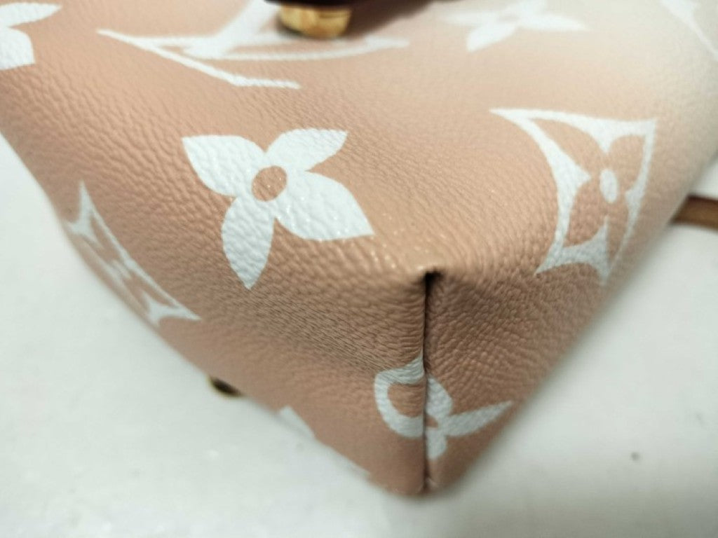 LOUIS VUITTON ルイヴィトン リュックサック バイ ザプール タイニー バックパック M45764 ブリューム（ ピンク系 グレー系） PVC レザー レディース ゴールド金具 美品