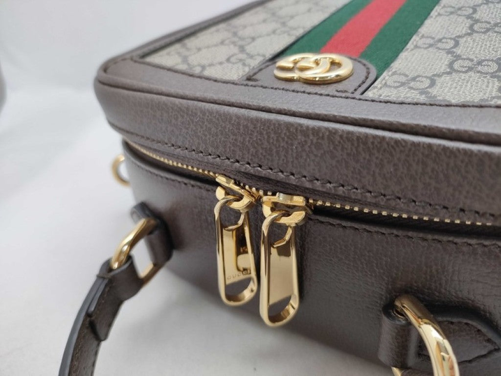 GUCCI グッチ ハンドバッグ オフィディア 772157 ベージュ ブラウン系 GGスプリームキャンバス レディース 2WAY ショルダーバッグ トップハンドル ゴールド金具 超美品