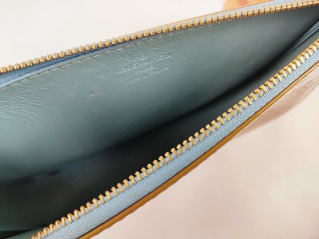LOUIS VUITTON ルイヴィトン ポーチ レキシントン M91011 グリーン系 モノグラムヴェルニ レディース ハンドバッグ ゴールド金具