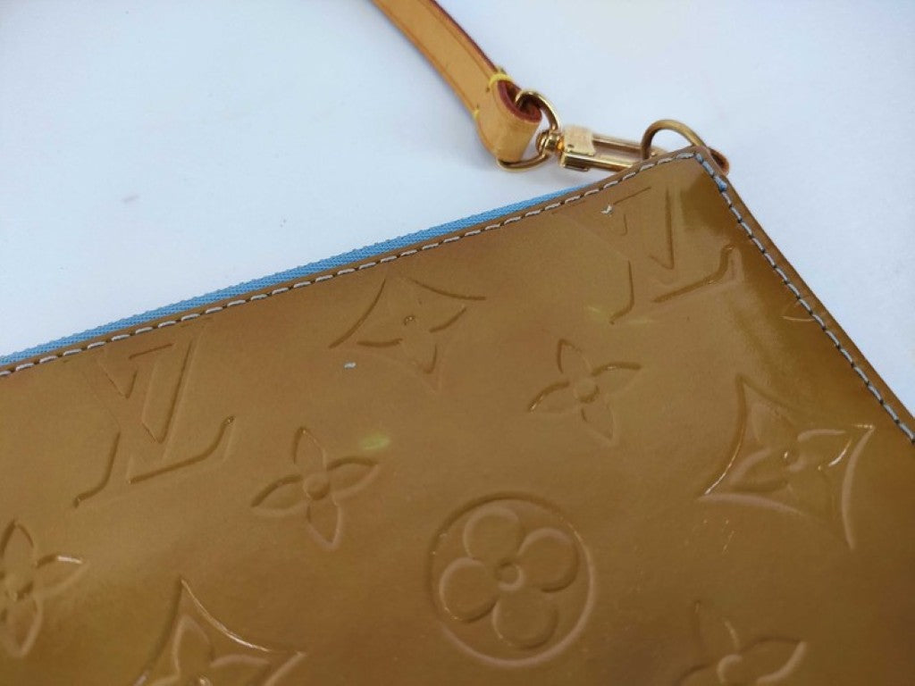 LOUIS VUITTON ルイヴィトン ポーチ レキシントン M91011 グリーン系 モノグラムヴェルニ レディース ハンドバッグ ゴールド金具
