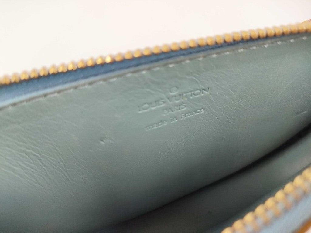 LOUIS VUITTON ルイヴィトン ポーチ レキシントン M91011 グリーン系 モノグラムヴェルニ レディース ハンドバッグ ゴールド金具