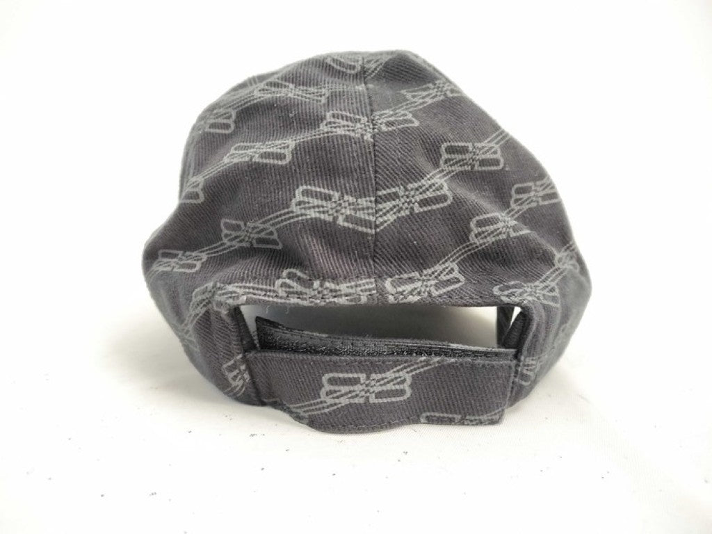 BALENCIAGA バレンシアガ キャップ BBロゴ 704104 グレー系 コットン ユニセックス 美品