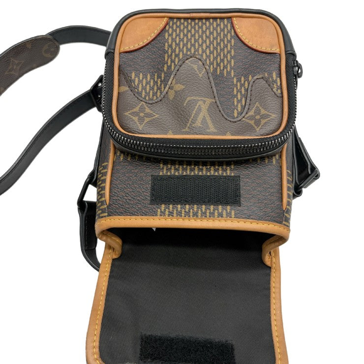 LOUIS VUITTON ルイヴィトン ショルダーバッグ アマゾン メッセンジャー N40357 ブラウン系 ダミエ ジャイアント ユニセックス NIGO コラボ LV スクエアード 美品
