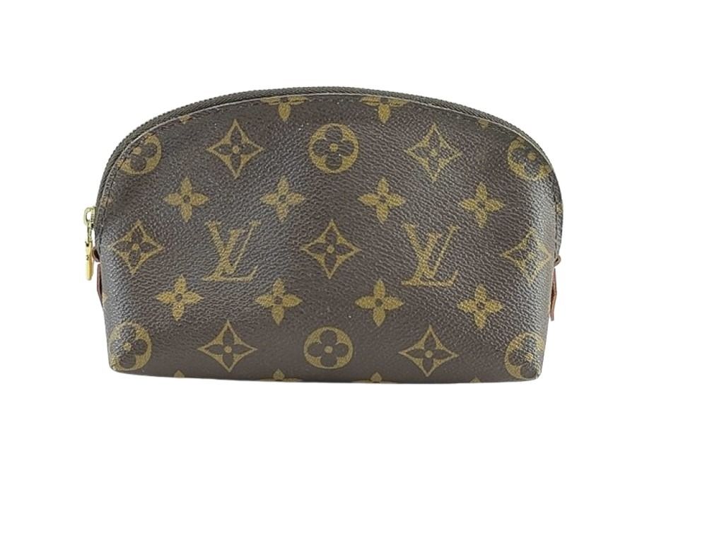 LOUIS VUITTON ルイヴィトン ポーチ ポシェットコスメティック M47515 ブラウン系 モノグラム レディース ゴールド金具 美品