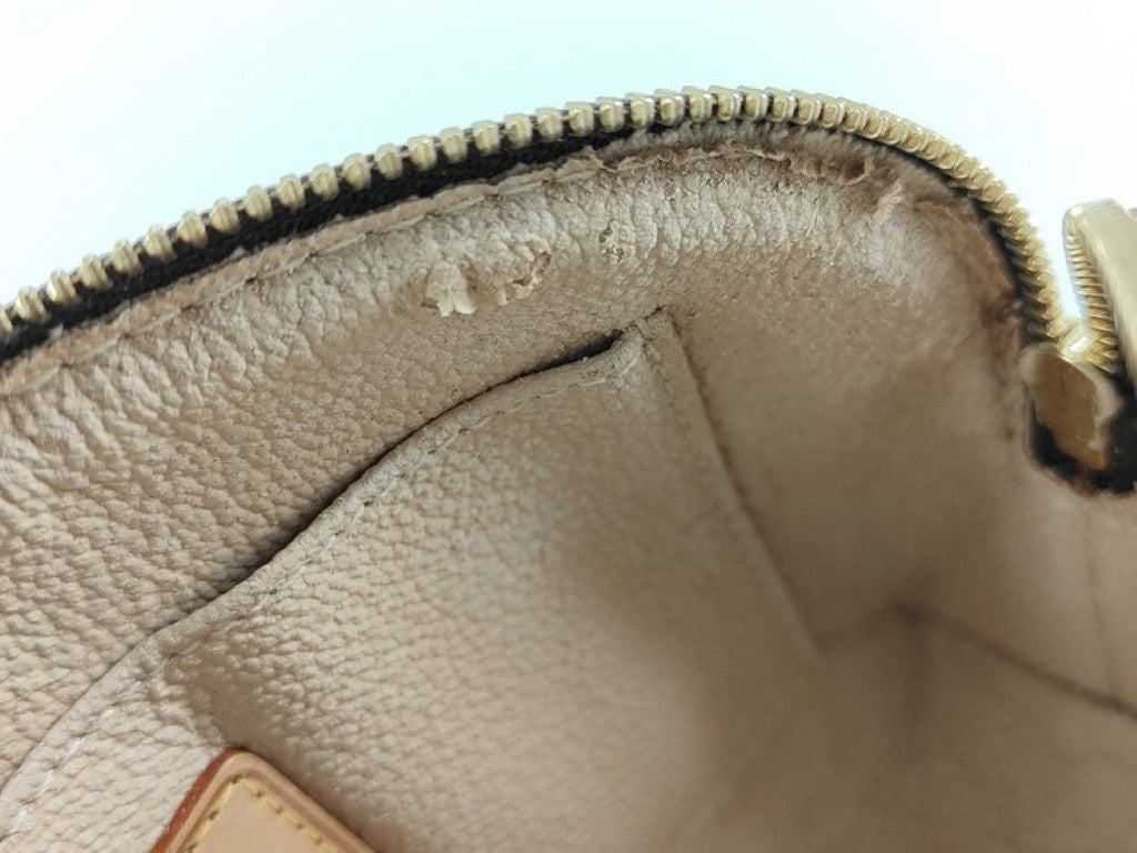 LOUIS VUITTON ルイヴィトン ポーチ ポシェットコスメティック M47515 ブラウン系 モノグラム レディース ゴールド金具 美品