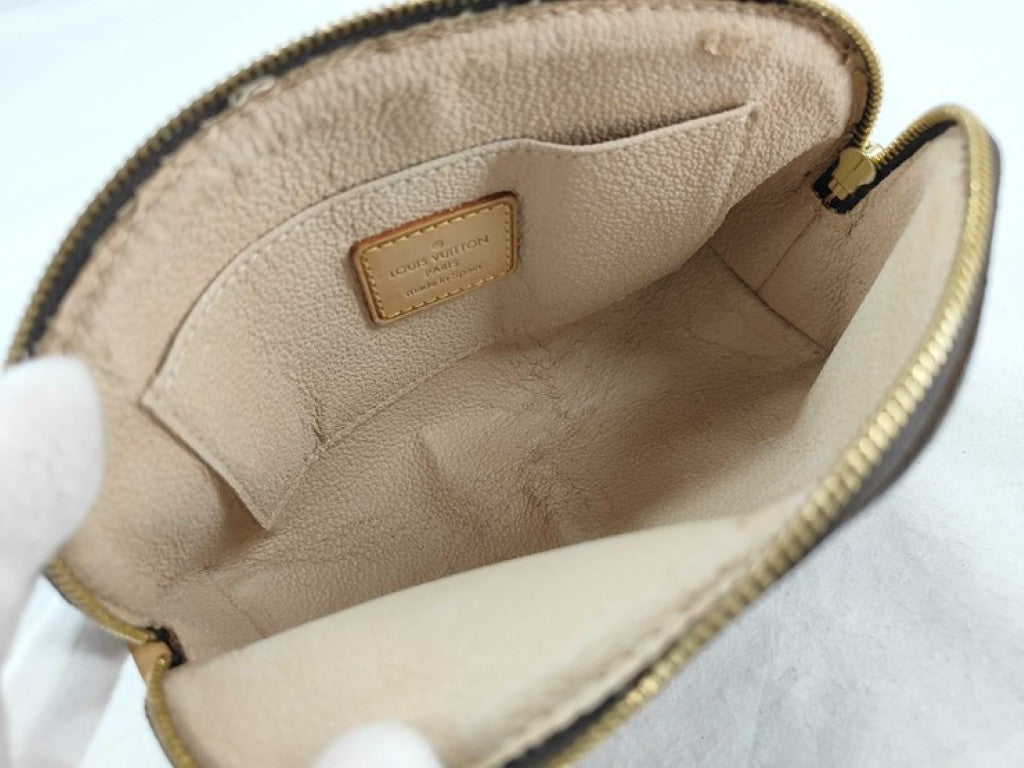 LOUIS VUITTON ルイヴィトン ポーチ ポシェットコスメティック M47515 ブラウン系 モノグラム レディース ゴールド金具 美品