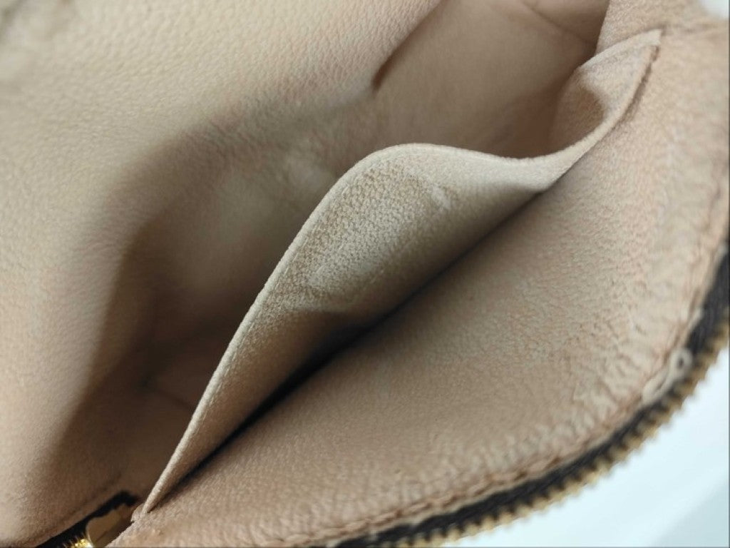 LOUIS VUITTON ルイヴィトン ポーチ ポシェットコスメティック M47515 ブラウン系 モノグラム レディース ゴールド金具 美品