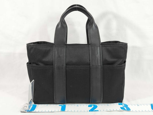 HERMES エルメス ハンドバッグ アカプルコ PM ブラック系 トワルシェブロン レザー レディース シルバー金具 美品