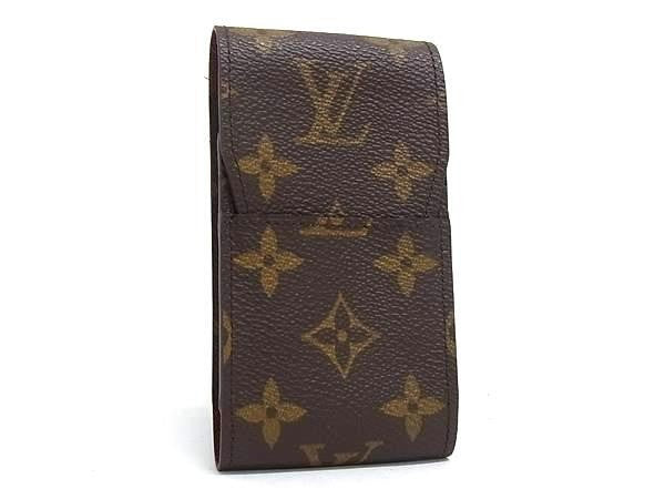 LOUIS VUITTON ルイヴィトン シガレットケース エテュイ シガレット M63024 ブラウン系 モノグラム ユニセックス 煙草入れ 美品