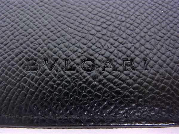 BVLGARI ブルガリ 長財布 クラシコ 20308 ブラック系 グレインレザー メンズ 札入れ 美品