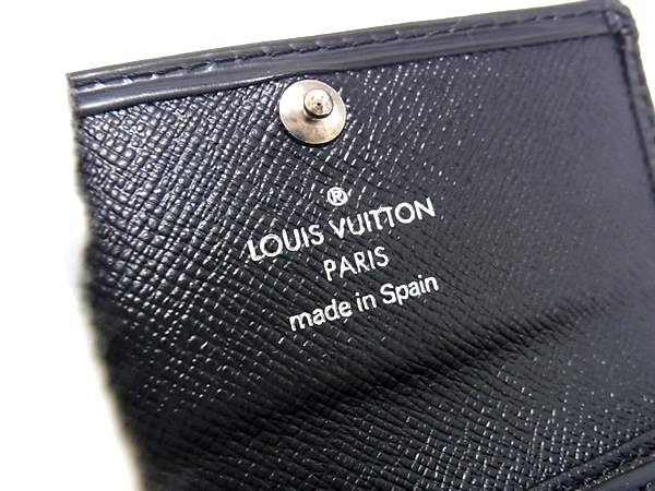 LOUIS VUITTON ルイヴィトン キーケース エピ ミュルティクレ4 M63822 ブラック系 レザー ユニセックス ４連 シルバー金具 美品