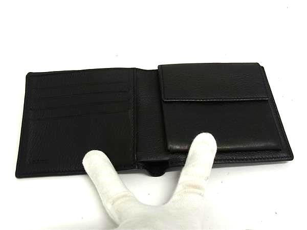 LOEWE ロエベ 二つ折り財布 アナグラム バイフォールド コイン ウォレット ボルドー系 ブラック系 PVC レザー メンズ 超美品