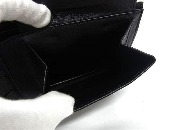 LOEWE ロエベ 二つ折り財布 アナグラム バイフォールド コイン ウォレット ボルドー系 ブラック系 PVC レザー メンズ 超美品