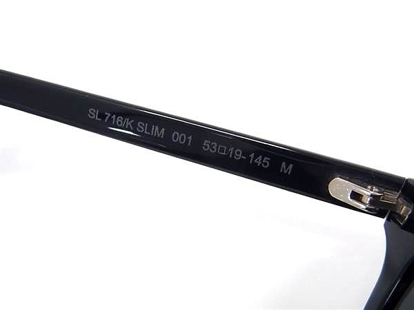 SAINT LAURENT サンローラン サングラス ウェリントンシェイプ アジアンフィット SL 716/K SLIM ブラック系 プラスチック ユニセックス 美品