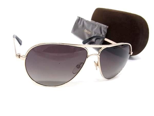 TOM FORD トムフォード サングラス Marko マルコ TF144 ゴールド ブラック系 メタル プラスチック メンズ 美品