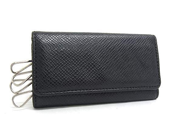 LOUIS VUITTON ルイヴィトン キーケース タイガ ミュルティクレ4 M30522 アルドワーズ系 レザー メンズ ４連 シルバー金具 美品