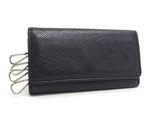 LOUIS VUITTON ルイヴィトン キーケース タイガ ミュルティクレ4 M30522 アルドワーズ系 レザー メンズ ４連 シルバー金具 美品
