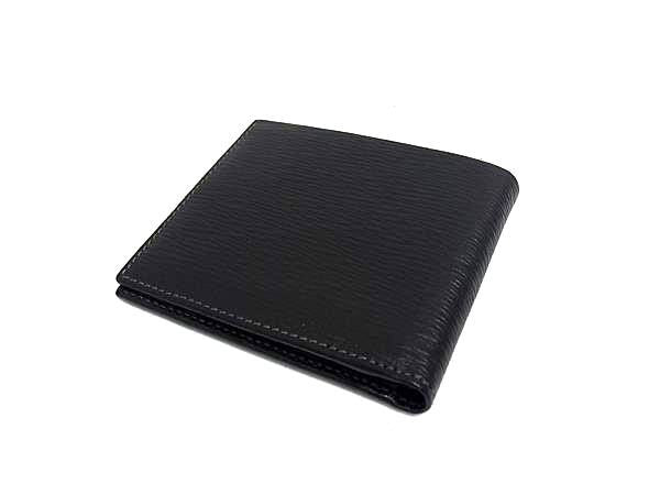 Salvatore Ferragamo フェラガモ 二つ折り財布 ペブルカーフ 二つ折り札入れ 66 7068 ブラック系 レザー メンズ 新品未使用展示品