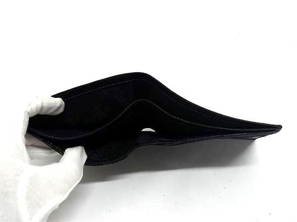 Salvatore Ferragamo フェラガモ 二つ折り財布 ペブルカーフ 二つ折り札入れ 66 7068 ブラック系 レザー メンズ 新品未使用展示品
