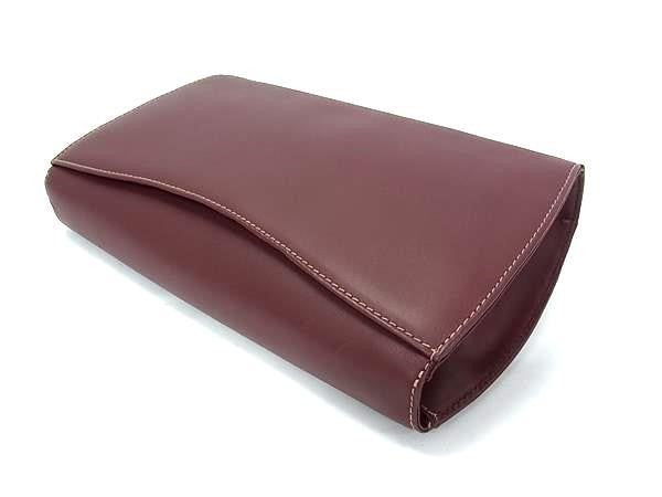 Cartier カルティエ クラッチバッグ マストライン ボルドー系 レザー レディース 2WAY ショルダーバッグ 美品