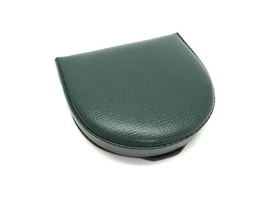 Valextra ヴァレクストラ 小銭入れ 馬蹄型コインケース V0L89 グリーン系 レザー ユニセックス コインパース 超美品