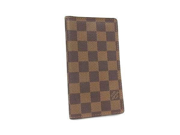 LOUIS VUITTON ルイヴィトン 手帳カバー ダミエ アジェンダ ポッシュ R20703 ブラウン系 PVC レザー ユニセックス 美品