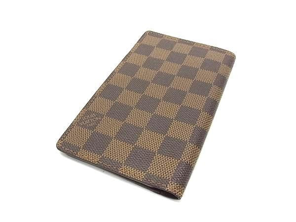 LOUIS VUITTON ルイヴィトン 手帳カバー ダミエ アジェンダ ポッシュ R20703 ブラウン系 PVC レザー ユニセックス 美品