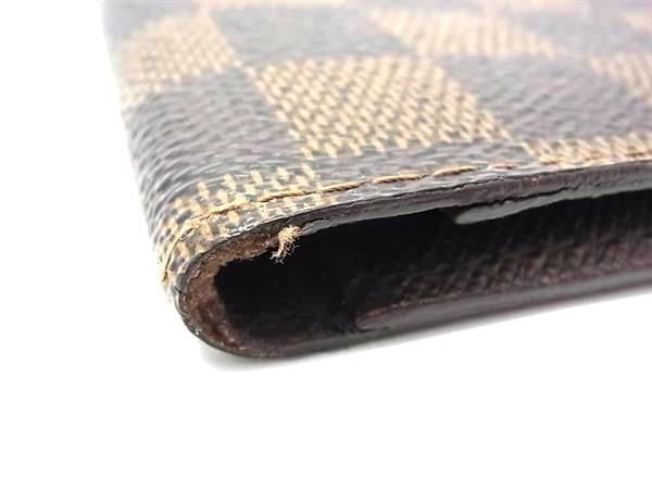 LOUIS VUITTON ルイヴィトン 手帳カバー ダミエ アジェンダ ポッシュ R20703 ブラウン系 PVC レザー ユニセックス 美品