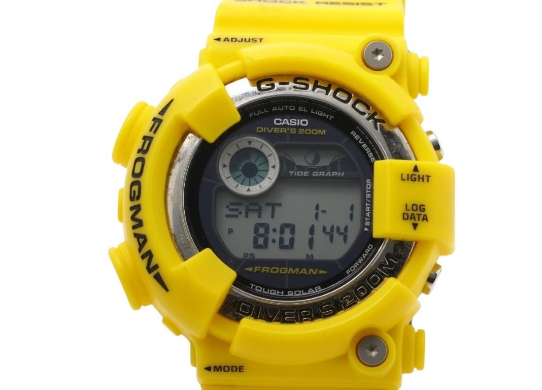 CASIO カシオ 時計 G-SHOCK フロッグマン GF-8250-9JF ブラック イエロー系 樹脂 メンズ デジタル 美品