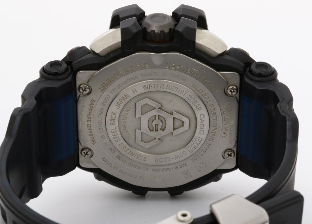 CASIO カシオ 時計 G-SHOCK MASTER OF G - AIR GRAVITYMASTER GPW-2000-1A2JF ブラック系 樹脂／ステンレススチール カーボンファイバーインサートバンド メンズ アナログ 美品