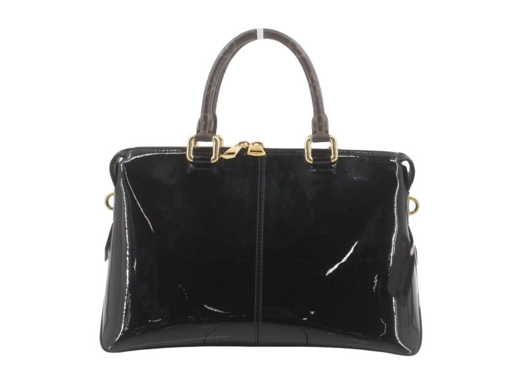 LOUIS VUITTON ルイヴィトン ハンドバッグ トート ミロワール M54626 ノワール(ブラック)系 モノグラムヴェルニ レディース 2WAY ショルダーバッグ ゴールド金具 美品