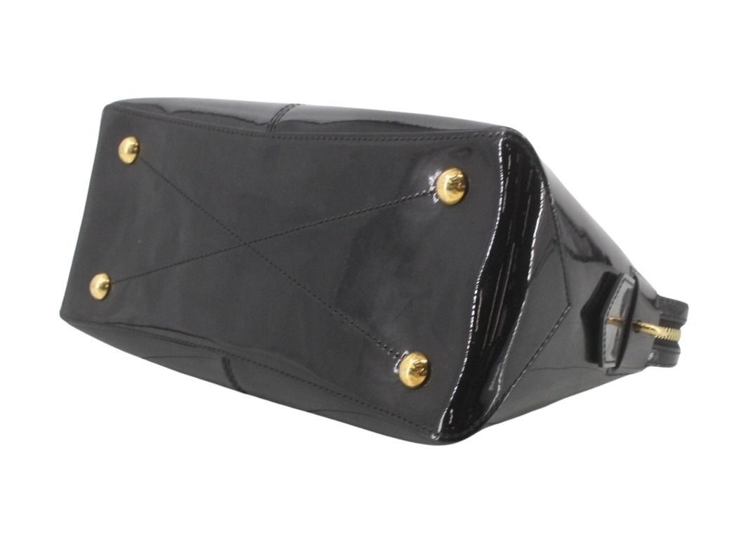 LOUIS VUITTON ルイヴィトン ハンドバッグ トート ミロワール M54626 ノワール(ブラック)系 モノグラムヴェルニ レディース 2WAY ショルダーバッグ ゴールド金具 美品