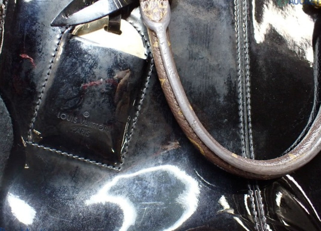 LOUIS VUITTON ルイヴィトン ハンドバッグ トート ミロワール M54626 ノワール(ブラック)系 モノグラムヴェルニ レディース 2WAY ショルダーバッグ ゴールド金具 美品
