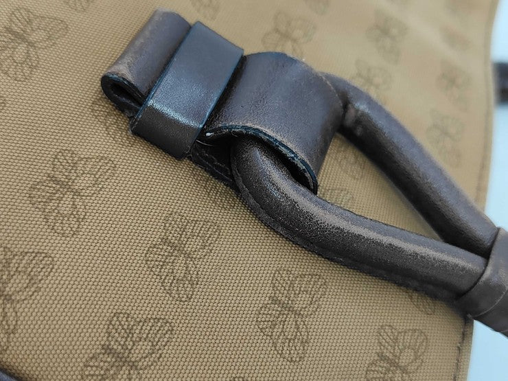 BOTTEGA VENETA ボッテガヴェネタ トートバッグ ブラウン系 キャンバス レザー レディース バタフライ柄